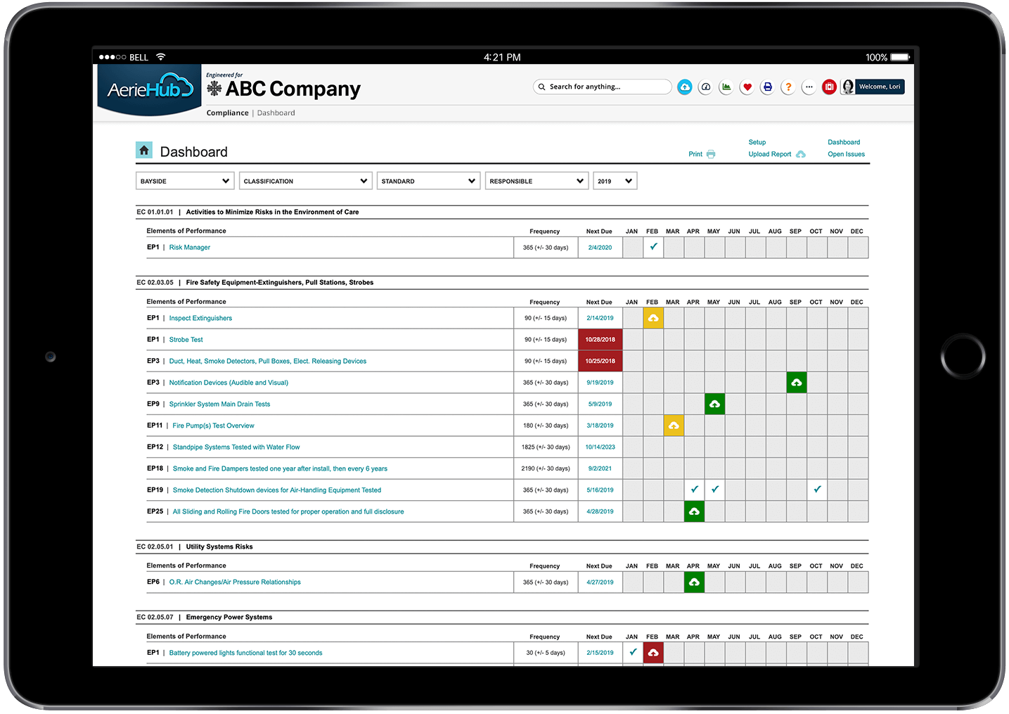 Compliance and Certification Module Image on Ipad